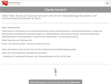 Tablet Screenshot of claudia-karrasch.de